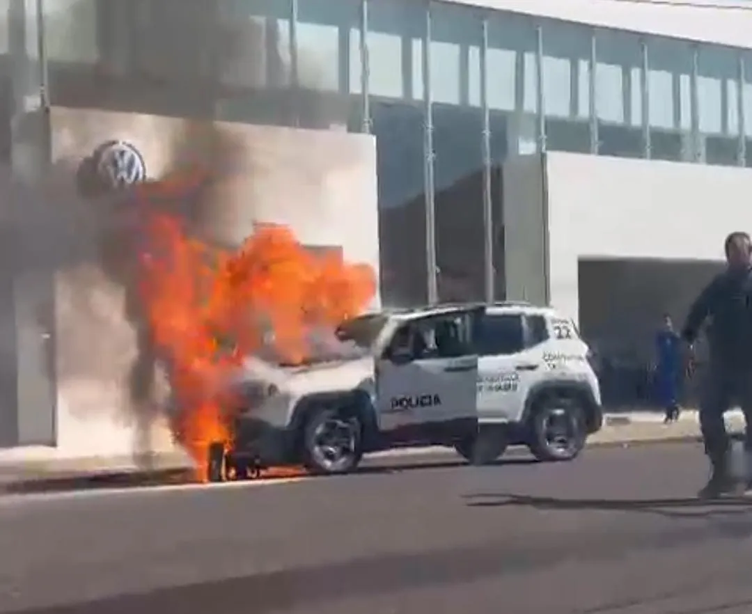 Fuego destruye patrullera de una comisaría en Pedro Juan Caballero