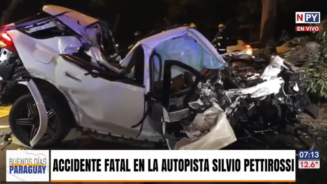 Joven conductor fallece a 300 metros de su casa sobre la autopista Silvio Pettirossi