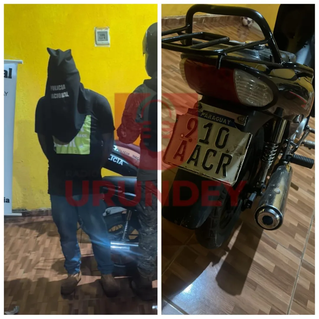 PJC: Buscado por la justicia argentina circulaba en motocicleta con chapa adulterada