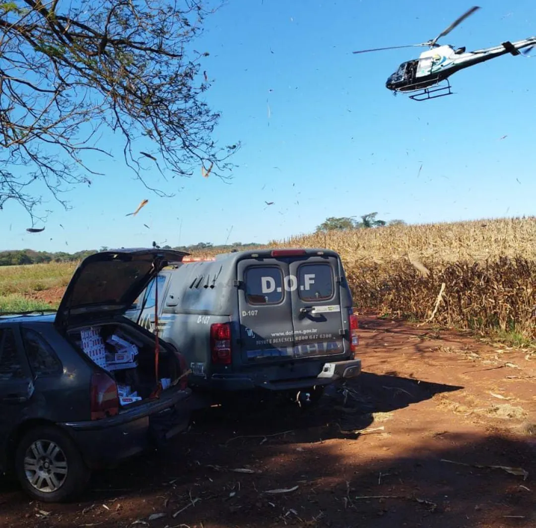 DOF incauta vehículo con contrabando de cigarrillos en Rio Brilhante