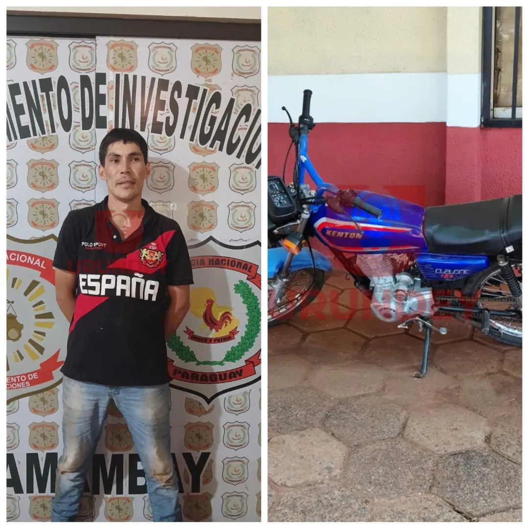 Hombre es detenido tras persecución en PJC con una motocicleta hurtada en Yby Yaú